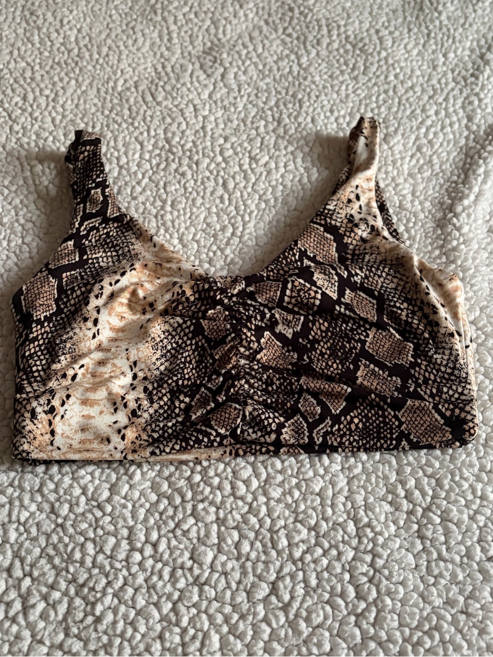 Fashion Nova Snake Print Flare Pant Set-Size Small - Picture 5 of 6